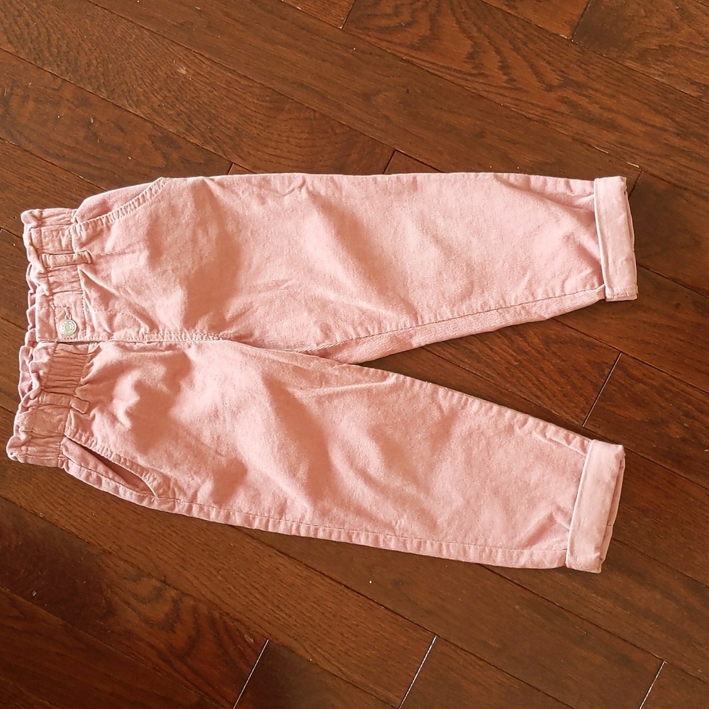 H&M Girls Pink Corduroy Pants Sz 4